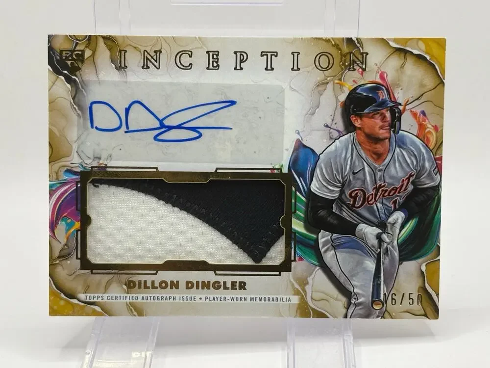 2025 Topps Inception Dillon Dingler Rookie Gold Patch Auto 16/50 SP Tigers RC